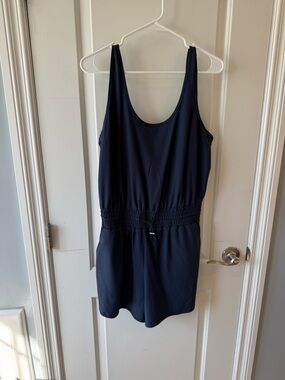 Abercrombie & Fitch Navy Blue Romper in size medium tall